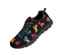 Beauty Collector Women's Lace Up Running Shoes Lightweight Gym Sneakers Black Sole