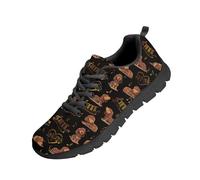 Beauty Collector Women's Lace Up Running Shoes Lightweight Gym Sneakers Black Sole