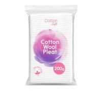 Beauty Cotton Wool Pleat 200g, 100% Pure, Soft & Highly Absorbent Cotton Wool Roll for Makeup Removal, Skincare, Baby Care, First Aid, Nail Polish Removal & Everyday Household Use