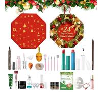 Beauty Countdown Calendar Christmas Festive Skin Care Cosmetics Set | 24 Days Christmas Makeup Set for Women Teens Adults Lovers Family Friends