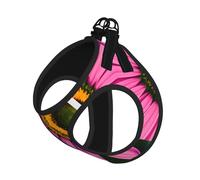 Beauty Daisy Print Adjustable Reflective Harness Leash Set For Cats, Dogs And Small Pets, Soft Breathable Mesh Walking Vest With Escape-Proof Lead