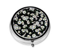 Beauty Daisy This Small, Printed, Round Pill Box is a Portable Pill and Vitamin Organizer Perfect for Pockets, Purses, and Travel.
