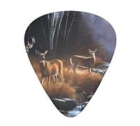 Beauty Deer Guitar Plectrums 12 Pieces Set :: Comfortable In The Hand With Smooth Edges Three Thicknesses To Match