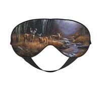 Beauty Deer Night Mask Soft Reversible Eye Cover Adjustable Strap Light Blocking Comfortable Rest