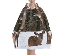 (Beauty Deer) Oversized Warm Sweatshirt Blanket Wearable Blanket Hoodie With Pocket For Women Men Adult Teens Wear