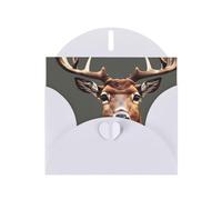 Beauty Deer Print Blank Cards and Envelopes 5" x 6" for Wedding Birthday Invitations and All Occasions
