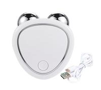 Beauty Device Scraper Micro-Chain Skin Tightening Lifting Tool Microcurrent Roller Face Body Massager for Rejuvenation USB Charging Anti-Aging Facial White One Size