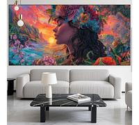 Beauty Diamond Art Flower Diamond Painting Arts and Crafts for Adults,5D Diamont Painting Kits Adults Crysta Cross Stitch Crafts Pictures,DIY Embroidery Kit for Beginner Home Wall Decor 12x32in LK-551