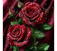 Beauty Diamond Art Kits Adults, 5D Plant Diamond Painting Embroidery Kit for Beginners, DIY Full Round Drill Crystal Art Crafts, Paint by Numbers for Adults, Home Decoration Gifts 12x12 inch y-z489