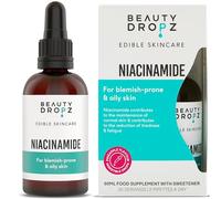 Beauty Dropz Niacinamide Oral Skin Care Drops - Vitamin B3 / Edible Beauty Drops for Blemish-Prone Skin - Vegan Skincare - Pore Minimizer - Pineapple Flavour - 60ml