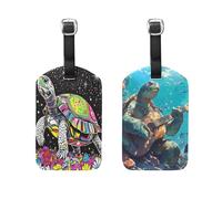 Beauty Eastern Box Turtle 2 Pcs Luggage Tags Cruise Essentials Tags for Cruise for Wedding Travel Gift