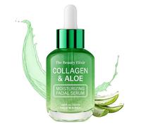 Beauty Elixir Aloe & Collagen Serum for Face - Firming, Moisturising and Nourishing Anti-Aging Treatment for Skin, Clean and Cruelty Free Korean Skin Care
