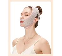 Beauty Face Contouring Sleeping Mask Chin,Reusable V Line Lifting Mask,V Line Face Masks,Face Strap Mask Band,Chin Up Mask Face (Pink)