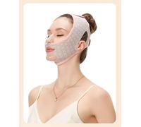 Beauty Face Contouring Sleeping Mask Chin,Reusable V Line Lifting Mask,V Line Facial Masks,Face Strap Mask Band,Chin Up Vizor Faces (Pink)