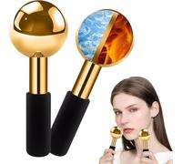 Beauty Face Massager Stainless Steel Ice Balloon Face Eye Unbreakable Stainless Steel Cryogen Stick for Beauty Routines Cooling Balloon with