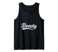 Beauty Floral Script Minimal Elegant Inspiration Design Tank Top