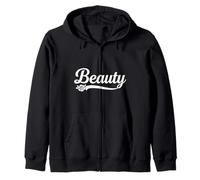 Beauty Floral Script Minimal Elegant Inspiration Design Zip Hoodie