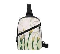 Beauty Flowers Foldable Sport Sling Bag,Lightweight Crossbody Chest Pack with Multiple Pockets,Water-Resistant Polyester Fabric,Compact Travel Daypack
