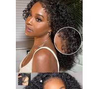 Beauty Forever Glueless Wigs Human Hair Pre Plucked Pre Cut Kinky Edge Hairline Bye Bye Knots 7 x 5 HD Lace Closure Wigs Jerry Curly Human Hair Wig Ready to Go Wig Bleached Knots 150% Density 40.6 cm