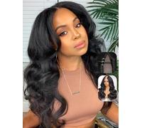 Beauty Forever Small Cap V Part Wig Body Wave Human Hair Not Left Out Glueless No Gel Upgrade U Part Wigs For Women,10A Grade Wear And Go Beginner Friendly 15