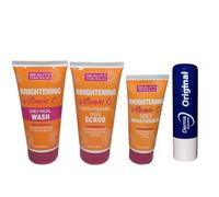 Beauty Formula Brightening Vitamin C Bundle - Face Wash 150ML, Facial Scrub 150ML & Moisturiser 100ML 3PCS Set With Free Orignial Lip Balm