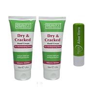 Beauty Formula Dry And Cracked Hand Cream For Hardworking Hands 100ML,Twin pack With Free Aloe Vera lip Balm