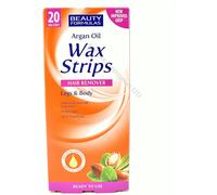 BEAUTY FORMULAS 20 ARGAN OIL HAIR REMOVAL WAX STRIPS