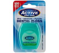 Beauty Formulas Active Oral Care Advanced Dental Floss with Mint Wax Fluoride, 100 Metre Size