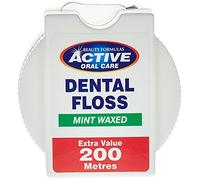 Beauty Formulas Active Oral Care Mint Waxed Dental Floss, 200 Metre Size
