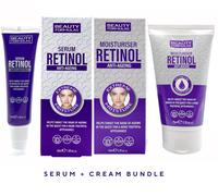 Beauty Formulas Anti-Aging Retinol 75ml Moisturiser And 30ml Serum Twin Pack