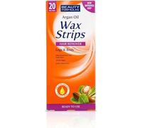 Beauty Formulas Argan Oil Wax Strips Hair Remover For Legs & Body 20 Wax Strips