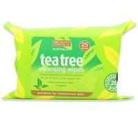 Beauty Formulas Australian Tea Tree Cleansing Wipes 25 Pack