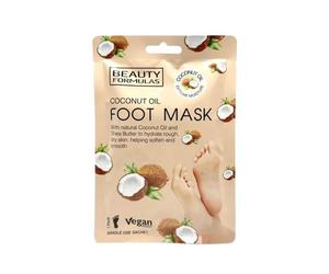 Beauty Formulas Coconut Oil Foot Mask 1 Pair