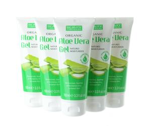 BEAUTY FORMULAS ORGANIC ALOE VERA GEL NATURES MOISTURISER 100ML 6 PACK