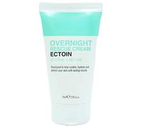 Beauty Formulas Overnight Rescue Cream with Ectoin - Hydrating Night Cream for Dry, Sensitive Skin, Soothing Vegan Face Moisturiser (75ml)