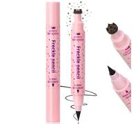 Beauty Glazed Dual-Ended Freckle Stamp Pen - Realistic Faux Freckles Makeup with Soft Sponge Stamp & Precision Tip - Waterproof Long-Lasting Freckle Marker for Natural or Bold Looks