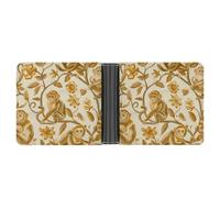 Beauty Golden Monkey Printed Bifold Wallet with Hidden Compartments Pocket Money and Credit Card Holder for Men Women