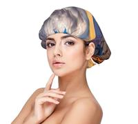 Beauty Grand Canyon 1 Print Adult's Satin Sleeping Cap, Maintain Hairstyle, and Ensure Comfortable Sleep, 13 inches Black, Black, One size