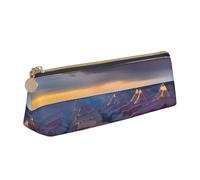 Beauty Grand Canyon 1 Triangle Leather Case Pouch with Spacious Interior, Zipper Closure for Writing Tools, Office