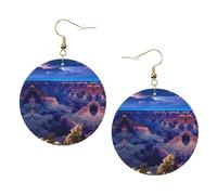 Beauty Grand Canyon Elegant Leather Round Earrings-Fashionable And Unique Accessories For Everyday Wear
