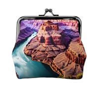 Beauty Grand Canyon print Cute Buckle Coin Purses Vintage Pouch Kiss lock Change Purse Wallets for Women Fashion, Black, One Size, Vintage