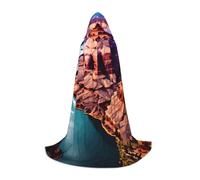 Beauty Grand Canyon Print Hooded Cloak Teens Kids Adults Halloween Gothic Variety Carnival Cosplay Costume
