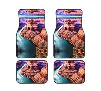 Beauty Grand Canyon Print Vehicle Foot Mat Set 4 Pieces Floor Mats Waterproof Anti-Slip Cars Trucks SUV Vans