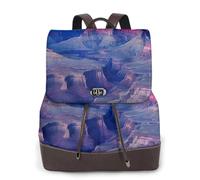 Beauty Grand Canyon Print Women Fashion Backpack Ladies Pu Leather Backpacks Handbag Waterproof Rucksack Travel Backpack with Flap