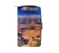 Beauty Grand Canyon Wallet Multifunctional Leather Wallets for Men Compact Long Wallet Credit Card Holder Passport Bag