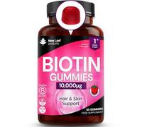 Beauty Hair Skin & Nails Gummies for Hair Growth & Skin Health Biotin 10,000µg- Vegan Chewable Beauty Vitamins Hair Vitamins for Women & Men - GMO Free, No Artificial Colours or Flavours, 60 Gummys