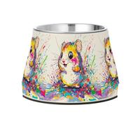 Beauty Hamste Dogs Food Bowls Enhanced Stainless Steel Water Food Bowl for Dogs Cats Rabbits Birds Whisker Fatigue