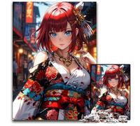 Beauty in A Kimono 1000 Piece Jigsaw Difficult Puzzles for Adults Fun at Home Activities Birthday Present Travel Gifts 1000 PCS(38x26cm)