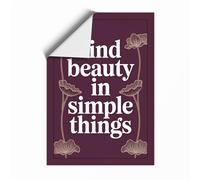 Beauty in Simple Things Minimalist Unframed Wall Art Print A3 (42×29.7cm), Wall Decor for Living Room, Bedroom, Office & Home, Art Gift