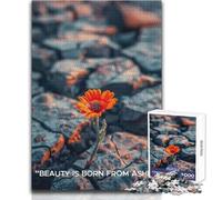 Beauty Is Born From Ashes Jigsaw Puzzles 1000 Pieces for Teenagers Mindful Learning Fun Game Unique Gift for Joyful Celebrations Size 38x26cm
